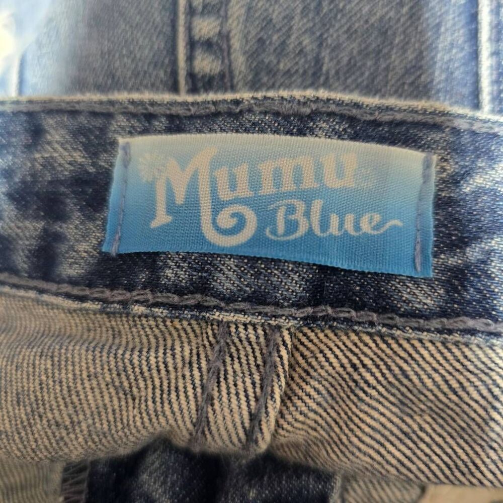Show Me Your Mumu Wyoming High Waisted Distressed Denim Jean Shorts 31 - Picture 4 of 6